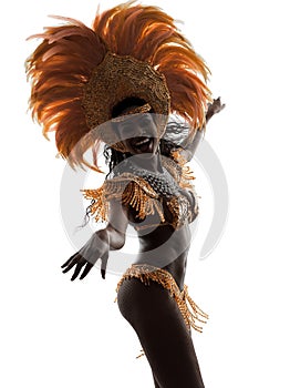 Woman samba dancer silhouette