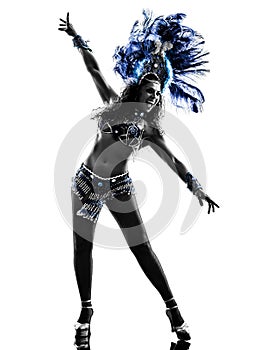 Woman samba dancer silhouette