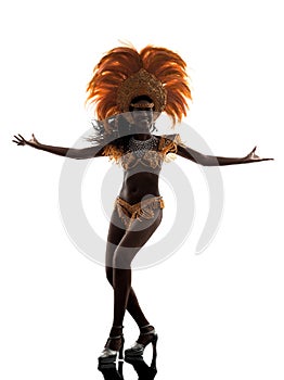 Woman samba dancer silhouette