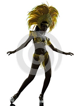 Woman samba dancer silhouette