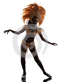 Woman samba dancer silhouette photo