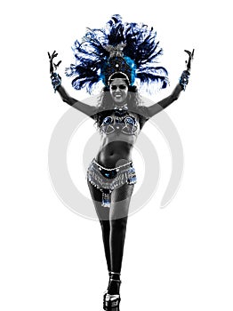 Woman samba dancer silhouette