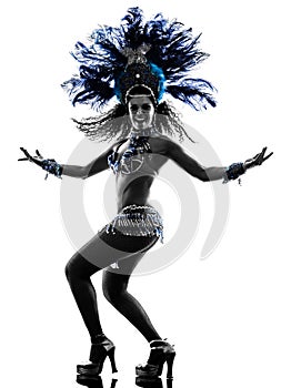 Woman samba dancer silhouette photo