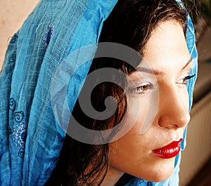 Woman with scarf