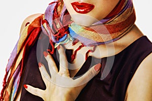 Woman with a scarf