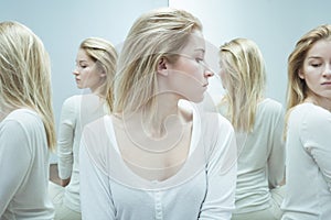 Woman with schizophrenia during treatment photo