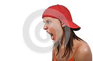 Woman screaming