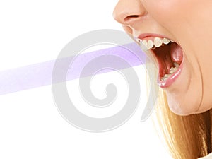 Woman screaming furiously with negative emotions