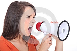 Woman screaming in speakerphone