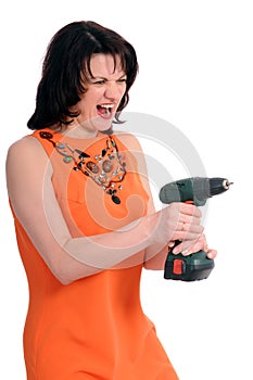 Woman with screwdriver