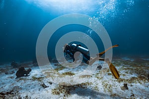 Woman scuba diver