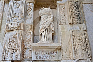 Woman sculpture fragment - Celsus Library in Ephesus