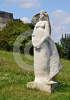 Woman sculpture near Devin castle.