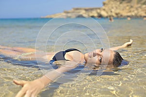 Woman in the sea