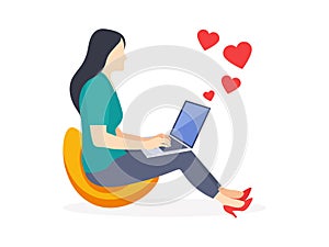 Woman send love mails, chatting