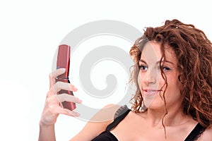 Woman Sending Text Message