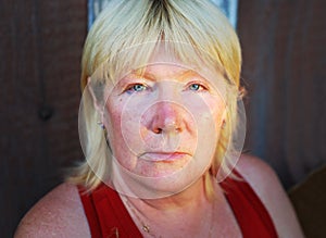 Woman with a serene look