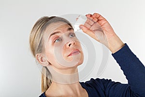 Woman with severe eye infection