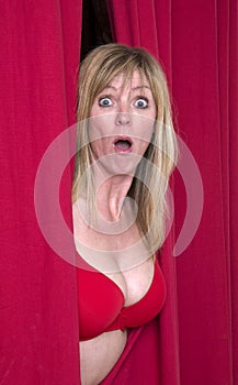 Woman with a shocked expression