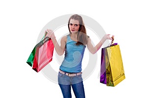 woman with shoping bags