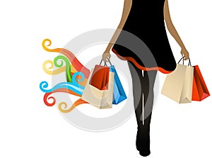 Woman shopper hot bargains