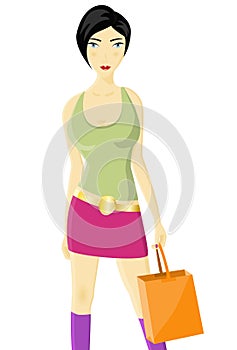 Woman with shopping