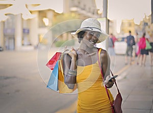 Woman after shopping