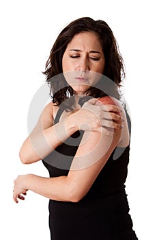 Woman with shoulder pain