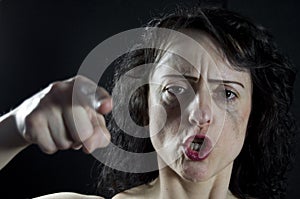 Woman shouting