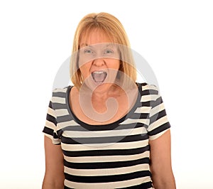 Woman shouting