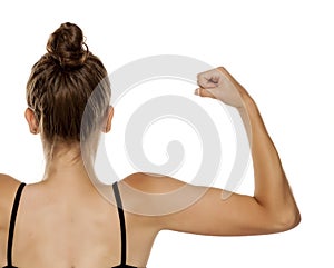 Woman showing her arms