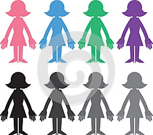 Woman Silhouette Colors