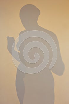 Woman silhouette shadow