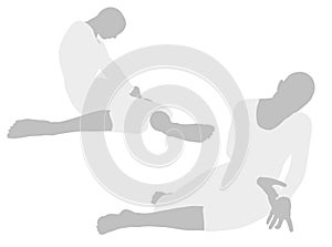 woman silhouette in Slumped to the Left Pose photo