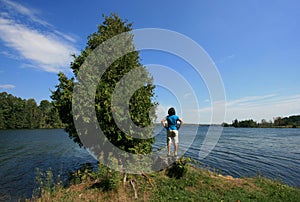 Woman at Silver Lake