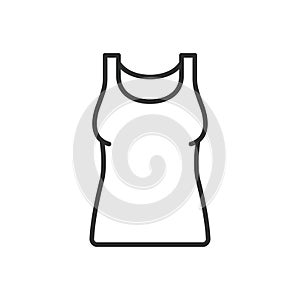 Woman Singlet icon line design. Icon, Singlet, Woman, Tank, Top, Apparel, Clothing, Fashion, Style, Icon vector