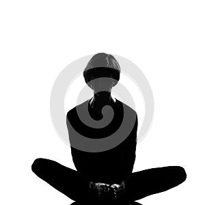 Woman sit lotus posture yoga