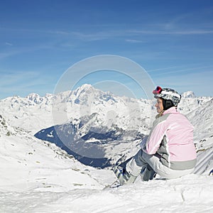 Woman skier