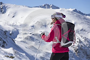 Woman skier