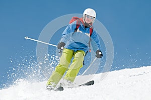 Woman skiing