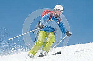 Woman skiing