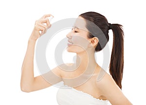 Woman with skincare and moisture concept