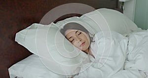 Woman sleep on bed room