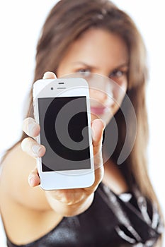 Woman with smart phone