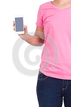 Woman with smartphone