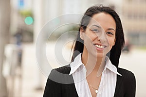 Woman smiling