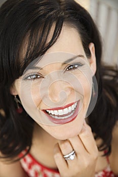 Woman smiling