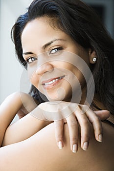 Woman smiling