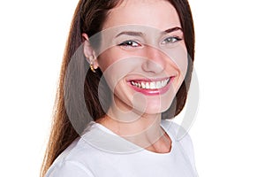 Woman smiling