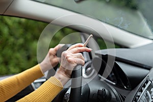 Smoking while driving